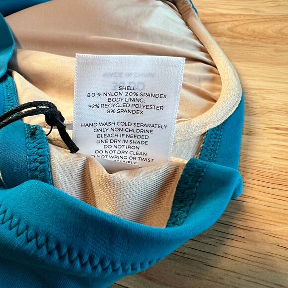 Shade & Shore Women's Teal Blue Ruffle Bralette Bikini Top - Size 36B - NWT - Picture 5 of 12